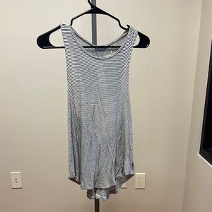 American Eagle Outfitters Black and White Striped Tank Top